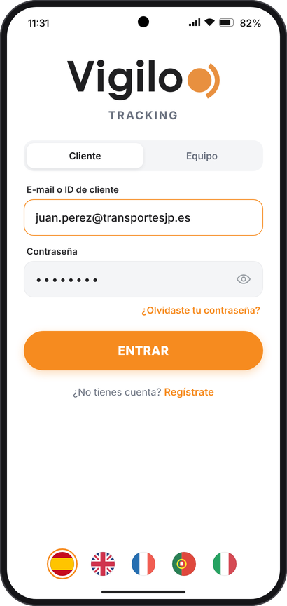 Tela de acesso no modo Cliente