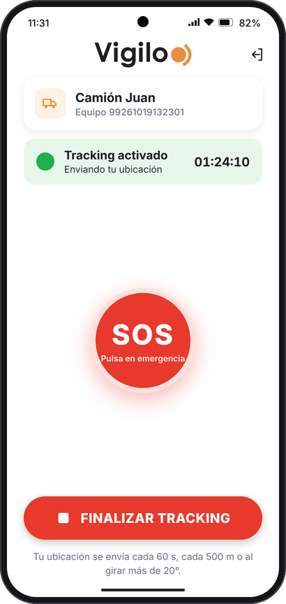 Quadro verde Tracking ativado