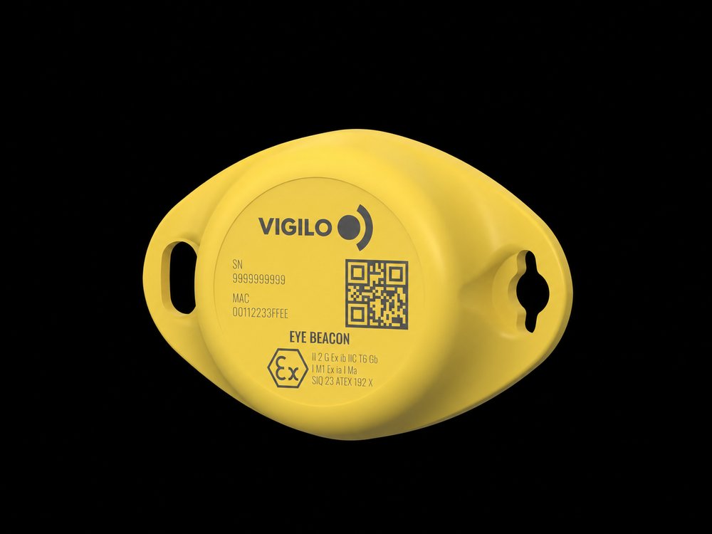 Baliza BLE ATEX Vigilo de color amarillo
